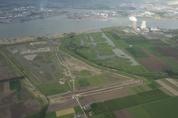 De Schelde met Prosperpolder en Doelpolder.
