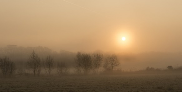 Zonsopkomst boven het Bulskampveld.