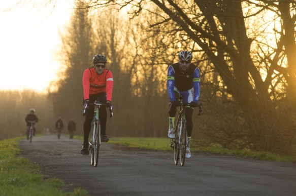 Fietsen langs de Schelde.