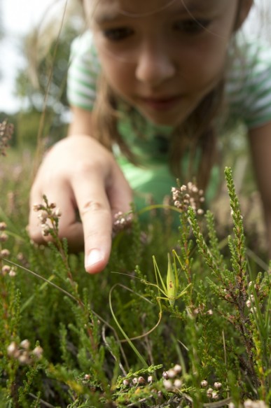 Kind in de natuur.