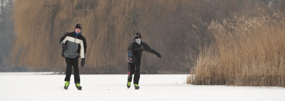 Schaatsen op de kreken.