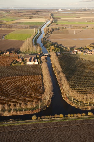 Kanaal in de Meetjeslandse polders.