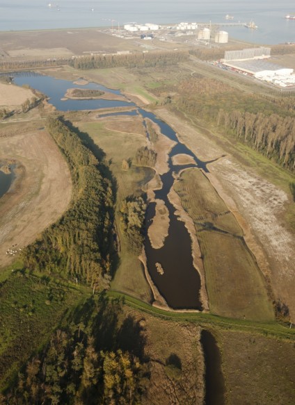 Luchtfoto van de Braakman