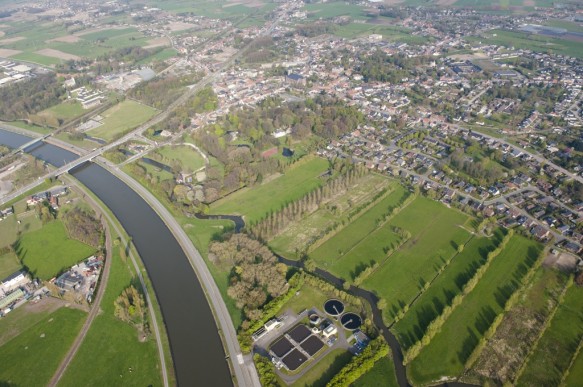 Ringvaart met de Kale en Evergem.