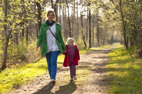 Wandelaars in het Maldegemveld